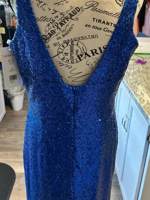 NWT Sherri Hill Royal Blue Sequin Evening Gown thumbnail 3