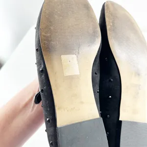 J. Crew Rhinestone Studded Mesh Mary Jane Ballet Flats Black 9 thumbnail 4