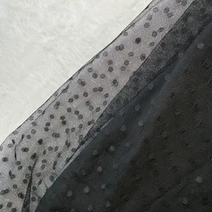 Lulus Black Swiss Dot Tulle Maxi Dress XS Ruffle Deep V-Neck Smocked Waist‎ thumbnail 12