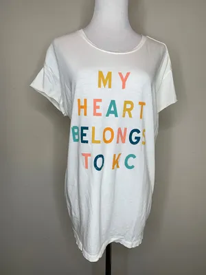 Alternative Apparel My Heart Belongs To Kansas City Graphic Tee T Shirt Sz Mediumx thumbnail 1