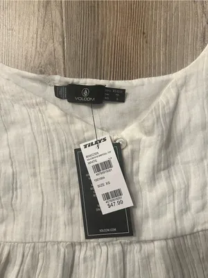 Volcom White Peasant Peplum Blouse thumbnail 4