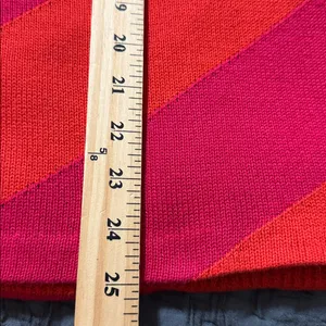 Liz Claiborne women’s size XL pullover pink orange chevron sweater long sleeve thumbnail 3