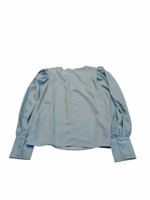 ANN TAYLOR light blue long sleeve blouse thumbnail 4