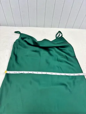 Hello Molly Deep Green Satin Cowl Mini Slip Dress Forest green thumbnail 9