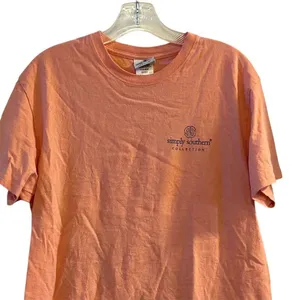 Simply Southern Women's‎ M Pink Short Sleeve T-Shirt Casual Spring Llama thumbnail 4