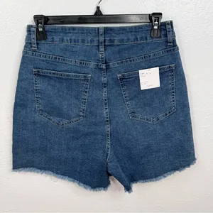 Vigoss High Rise Denim Ace Shorts Womens Size 7/28 Medium Wash Rhinestones thumbnail 2