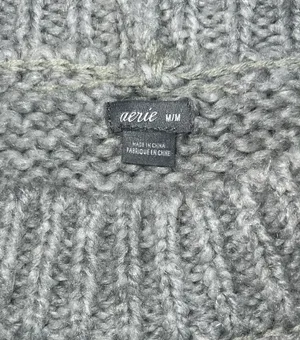 Aerie Oversized Knit Crewneck Sweater Grey thumbnail 3