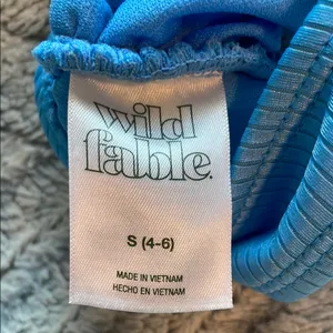 Wild Fable Womens Light Blue Ribbed Bralette‎ Bikini Set Size Small S 4-6 thumbnail 9