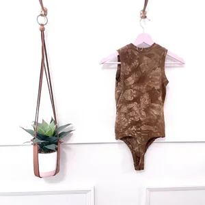 Cotton Citizen Brisbane Brown Java Crystal Tank Bodysuit XS Earth Tone Clean thumbnail 7