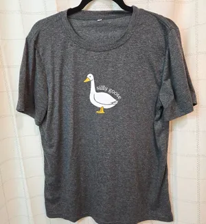 Silly Goose Tee Gray Size L thumbnail 1