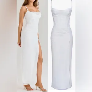 NWOT House of CB Lini Sleeveless white Mesh Maxi Dress Sz XS A-C thumbnail 3