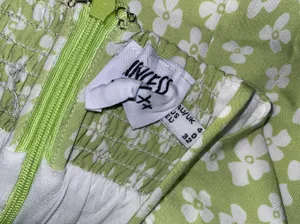 Green flower mini dress thumbnail 3