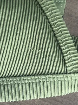 Garage Olive Ribbed Triangle Bikini Set thumbnail 7
