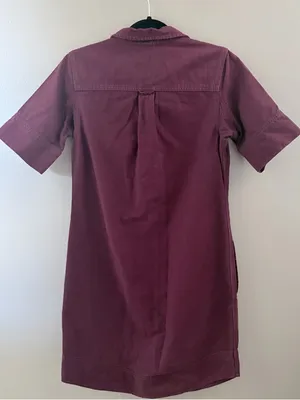 Duluth Trading Co Short-Sleeve Shirt Dress in Plum thumbnail 2