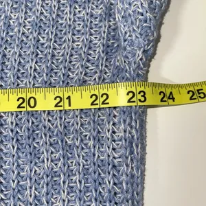 Blue & White Marled Tight Knit Oversized Sweater thumbnail 8