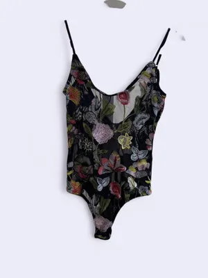 Sheer Floral Bodysuit Multiple thumbnail 2