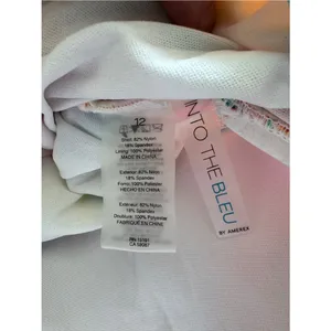 Into The Bleu Wandering Eye Halter One Piece Swimsuit Ruched Tropical Floral 12 thumbnail 4
