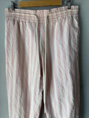 bassike Striped Cotton Linen Pants thumbnail 3