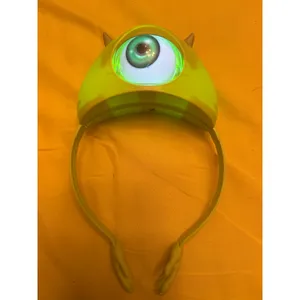 Disney Parks Pixar Monsters Inc Light Up Mike Wazowski Eyeball Ear Headband thumbnail 3