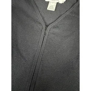 Vintage Pendleton Black Cardigan Sweater Full Zip Green Argyle Silk Blend MP thumbnail 8
