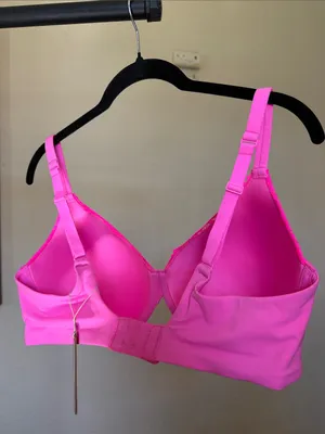 SKIMS Neon Pink Lace Underwire Bra size 38D thumbnail 5