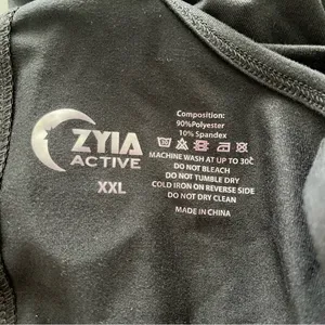 NWT ZYIA Black Effortless Racerback Tank-Long XXL thumbnail 5