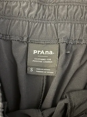 Prana Wide Leg Light Weight Quick Dry Cropped Pull On Pant Black thumbnail 3