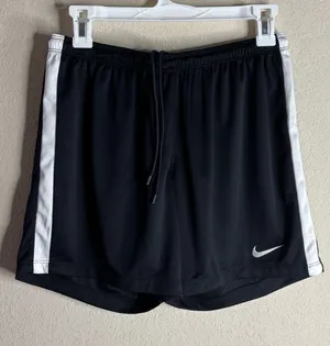 Nike League Knit black White shorts 725956 size medium NWT thumbnail 1