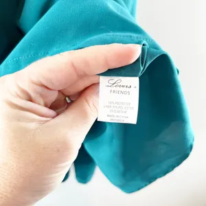 Lovers + Friends Lily Halter Sleeveless Mini Swing Dress Teal Green Medium thumbnail 6