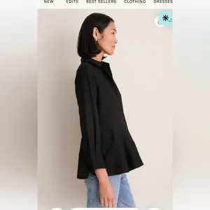 New With Tags Tuckernuck Pomander Place Black Aspen Blouse Sz M thumbnail 3