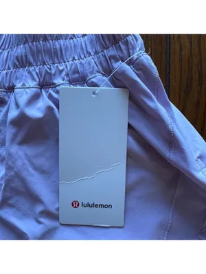 Lululemon Track That Short High Rise 3” Lilac Play Size 4 NWT thumbnail 3