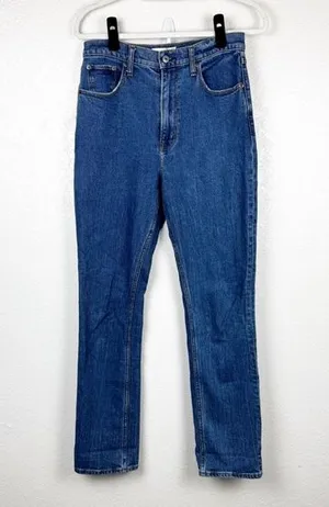 Abercrombie & Fitch The Slim Straight Ultra High Rise Jeans Cotton Blend Size 28 thumbnail 1
