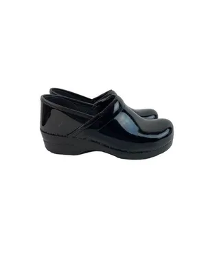 -Dansko Black Patent Leather Comfort Clog Shoes Womens 10.5-11 Nurse Professiona thumbnail 3