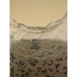 Brandy Melville Coquette Blue Floral Lace Amara/Skylar Style Tank Top OS thumbnail 2
