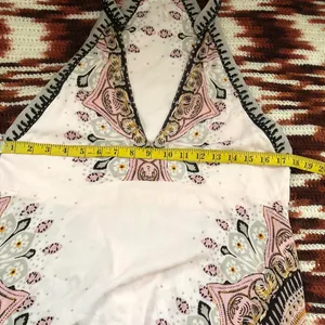 Free People Steal the Sun Mini Dress Tunic Tank Top Sleeveless Blouse Shirt Paisley Pink Size S Measurement in pics thumbnail 7