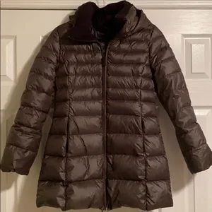 Andrew Marc Marc New York Dark Grey Hooded Puffer Jacket - Size M thumbnail 1