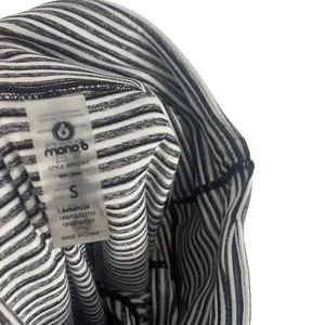Mono B Small Black‎ Striped High Rise Monochrome Tiramisue Colorblock Leggings thumbnail 8