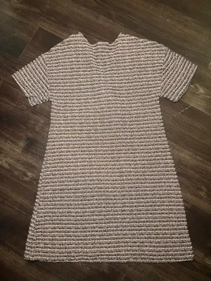 Zara Stripe Tweed Short Sleeve Dress Size Small thumbnail 3