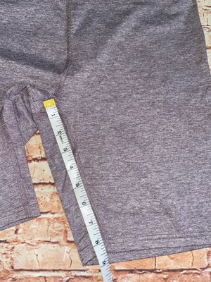 High-Waist Women’s Bike Shorts in Heather Lavender Gray thumbnail 2