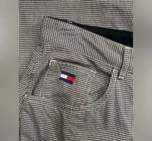 Tommy Hilfiger Vintage houndstooth relaxed cotton logo pants, size 14 thumbnail 3