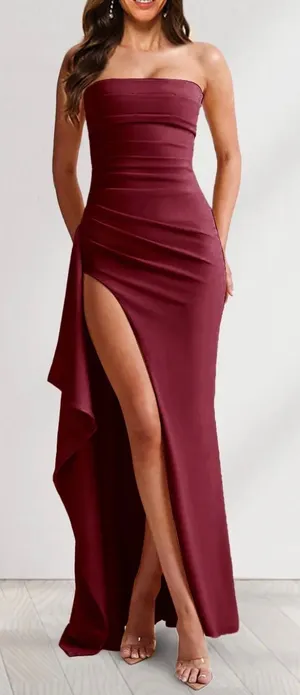 Side Slit Maxi Dress Red Size 4 thumbnail 1