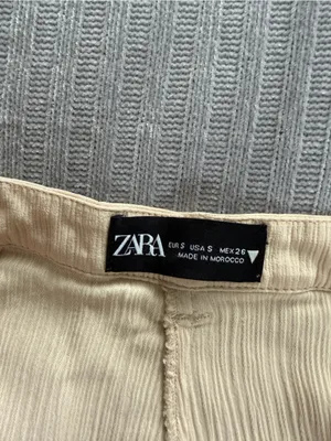 Zara Cream Pleated Wide Leg Trousers‎ thumbnail 2