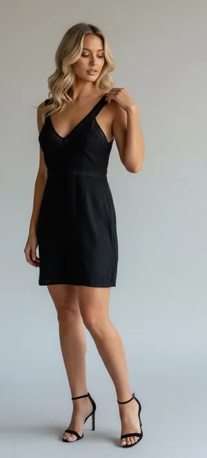 Free People Black Lace Cocktail Mini Dress Romantic Gothic Lolita Coquette M thumbnail 1