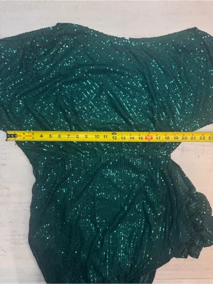 Women's Party Dress Sequined Pleated Short Sleeve Asymmetric Shoulder thumbnail 8