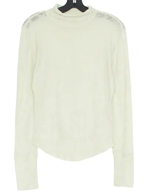 Intimately Free People Top Thermal Turtleneck Minimalist Boho Floral Sheer Small thumbnail 1