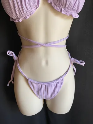 Pastel Pink Two Piece Bikini Size XS thumbnail 3
