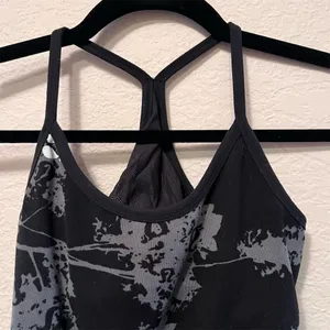 Lululemon Women’s Floral‎ Print Yoga Workout Tank Top Black Size Medium​ thumbnail 7