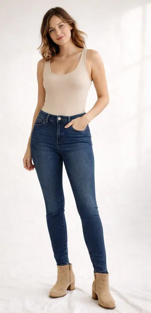 Minimalist Max Studio High Rise Skinny Jeans Size 14 Indigo Stretch Casual thumbnail 1