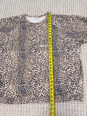 Ragdoll LA Super Oversized Printed Sweatshirt in Brown Leopard size Large thumbnail 4