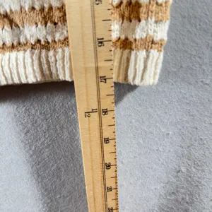 501 | Madewell Sriped Crochet Knit Tank Top‎ XXS Cream Tan Cotton Sweater Cami thumbnail 4